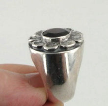 Load image into Gallery viewer, Red Garnet Ring 7.5, 8 Handmade 925 Sterling Silver Hadar Designers (H) LAST