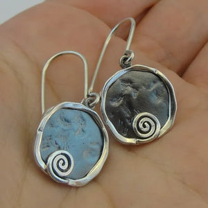 Pendant Spiral 9k Yellow Gold 925 Silver Handmade Hadar Designers (Ms 752)
