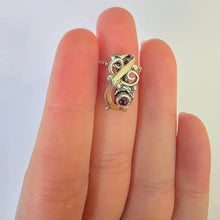 Load image into Gallery viewer, Pink Tourmaline Pendant 9k Yellow Gold Sterling Silver Hadar Designers (MS) Last