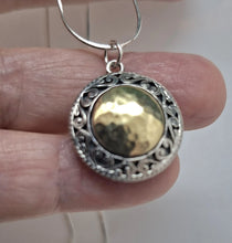 Load image into Gallery viewer, Hadar Designers 9k Yellow Gold Sterling Silver Zircon Impressive Pendant (Ms)Y