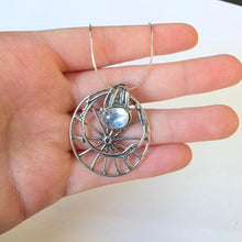 Load image into Gallery viewer, Moonstone Pendant 925 Sterling Silver Handmade Artistic Hadar Designers (H) LAST