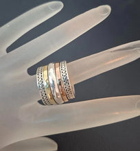 Load image into Gallery viewer, Swivel 9k Rose &amp; Yellow Gold 925 Silver Ring sz 6, 6.5 Hadar Designers (SN) LAST