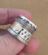 Load image into Gallery viewer, Swivel 9k Yellow Gold Sterling Silver Ring 7.5,8 Hadar Designers (I r367)LAST