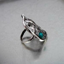 Load image into Gallery viewer, Blue Opal Ring sz 7,8,9 Art Sterling Silver Handmade Hadar Designers (H 114)Last