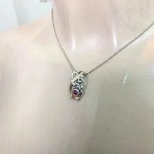 Load image into Gallery viewer, Pink Tourmaline Pendant 9k Yellow Gold Sterling Silver Hadar Designers (MS) Last