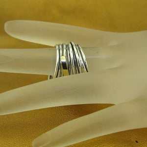 Zircon Ring 9k Yellow Gold 925 Silver 6,7,8,9,10 WILD Hadar Designers (Ms r641)