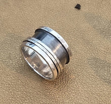 Load image into Gallery viewer, Swivel Spin Ring Sterling Silver sz 9.5, 10 Handmade Hadar Designers (I r) Last