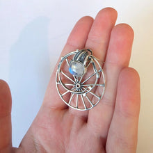 Load image into Gallery viewer, Moonstone Pendant 925 Sterling Silver Handmade Artistic Hadar Designers (H) LAST