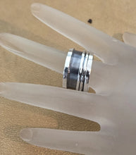 Load image into Gallery viewer, Swivel Spin Ring Sterling Silver sz 9.5, 10 Handmade Hadar Designers (I r) Last