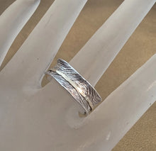 Load image into Gallery viewer, Spin Ring 9k Gold Sterling Silver 7.5, 8 Swivel Handmade Hadar Designers ()LAST