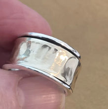 Load image into Gallery viewer, Swivel Ring 9k Gold 925 Silver sz 5.5, 6, 6.5 Handmade Hadar Designers (I r158)y