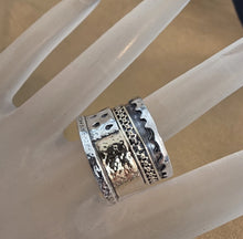 Load image into Gallery viewer, Swivel 9k Yellow Gold Sterling Silver Ring 7.5,8 Hadar Designers (I r367)LAST