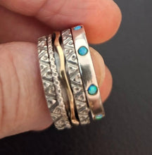 Load image into Gallery viewer, Opal Swivel Ring 9k Yellow Gold 925 Silver sz 7 Handmade Hadar Designers (SN)y