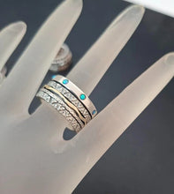 Load image into Gallery viewer, Opal Swivel Ring 9k Yellow Gold 925 Silver sz 7 Handmade Hadar Designers (SN)y