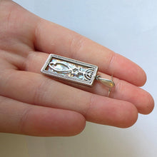 Load image into Gallery viewer, Menorah Star of David Roman Glass Pendant Sterling Silver Hadar Designers