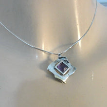 Load image into Gallery viewer, Amethyst Earrings 9k Gold 925 Sterling Silver Handmade Hadar Designers () Last