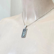 Load image into Gallery viewer, Menorah Star of David Roman Glass Pendant Sterling Silver Hadar Designers
