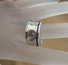 Load image into Gallery viewer, Swivel Ring 9k Gold 925 Silver sz 5.5, 6, 6.5 Handmade Hadar Designers (I r158)y