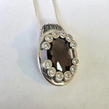 Load image into Gallery viewer, Smokey Zircon Pendant 925 Sterling Silver Art Gift Hadar Designers () Last