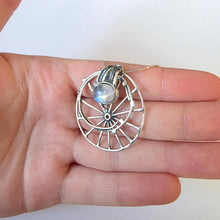 Load image into Gallery viewer, Moonstone Pendant 925 Sterling Silver Handmade Artistic Hadar Designers (H) LAST