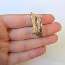Load image into Gallery viewer, Modern Pendant 9k Yellow Gold Sterling Silver Minimalistic Hadar Designers ()Last