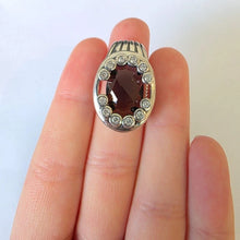 Load image into Gallery viewer, Smokey Zircon Pendant 925 Sterling Silver Art Gift Hadar Designers () Last