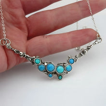 Load image into Gallery viewer, Blue Opal Pendant Necklace Gift Handmade 925 Sterling Silver Hadar Designers  (H