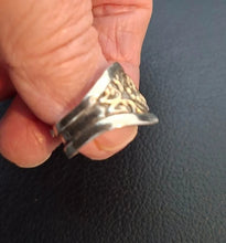 Load image into Gallery viewer, Filigree Ring 9k Yellow Gold 925 Sterling Silver size 7 Hadar Designers (I) LAST