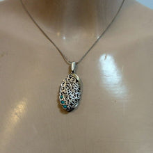 Load image into Gallery viewer, Hadar Designers Turquoise Sterling Silver 9k Yellow Gold Gift Handmade Pendant Y