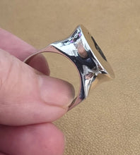 Load image into Gallery viewer, Statement Ring 9k Yellow Gold 925 Silver sz 9.5 Handmade Hadar Designers (SP)LAST
