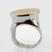 Load image into Gallery viewer, Statement Ring 9k Yellow Gold 925 Silver sz 9.5 Handmade Hadar Designers (SP)LAST