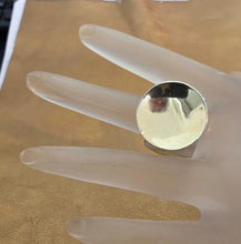Load image into Gallery viewer, Statement Ring 9k Yellow Gold 925 Silver sz 9.5 Handmade Hadar Designers (SP)LAST