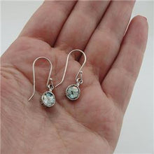 Load image into Gallery viewer, Hadar Designers Roman Glass Earrings Minimalistic Handmade Sterling Silver (as