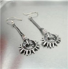 Load image into Gallery viewer, Hadar Designers 925 Sterling Silver Earrings &quot;Wild&quot; Artistic Handmade Dangle (H