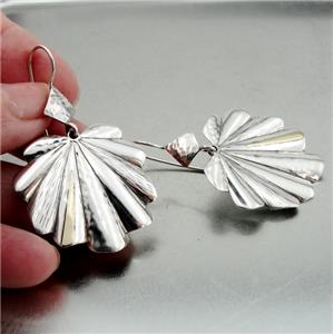 Hadar Designers 9k Gold 925 Silver Earrings Handmade Modern Art Dangle () SALE