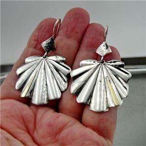 Hadar Designers 9k Gold 925 Silver Earrings Handmade Modern Art Dangle () SALE