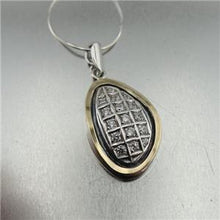 Load image into Gallery viewer, Hadar Designers Pendant 9k Yellow Gold 925 Silver Blue Sapphire Handmade Deco(MS
