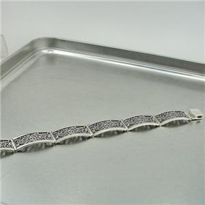 Hadar Designers 925 Sterling Silver filigree Bracelet Gorgeous Handmade(S