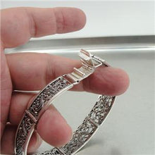 Load image into Gallery viewer, Hadar Designers 925 Sterling Silver filigree Bracelet Gorgeous Handmade(S