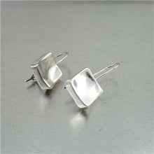 Load image into Gallery viewer, Hadar Designers 925 Silver Drop Earrings Handmade Simple Modern Art Hammered ()