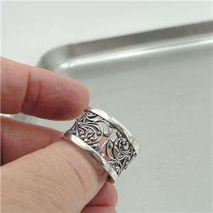 Hadar Designers 925 Sterling Silver Ring Filigree 6,7,8,9,10 Modern Handmade (S)