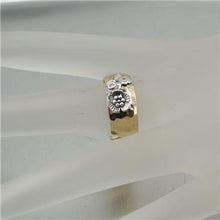 Load image into Gallery viewer, Hadar Designers 9k Yellow Gold 925 Silver Zircon Ring Handmade size 6,7,8,9 (
