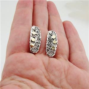 Hadar Designers Yellow Gold 925 Sterling Silver J Hoop Earrings (VS)Great Gift
