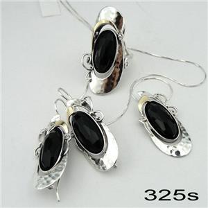 Hadar Designers 9k Yellow Gold Sterling Silver MOP Pearl Earrings Handmade (MS