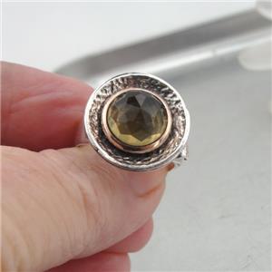Hadar Designers Smokey Ring sz 7.5,8 Rose Gold Sterling Silver Handmade () SALE