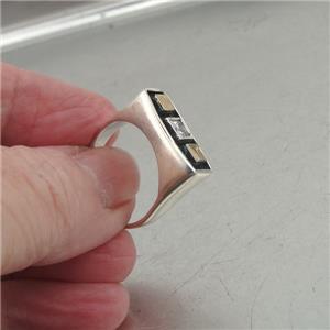 Hadar Designers Yellow Gold Sterling Silver Zircon Ring  6,7,8,9 Handmade (vs)8y