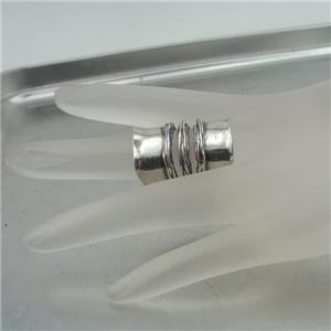 Hadar Designers Sterling Silver Rustic Ring size 7.5, 8 Handmade Wide Art () y