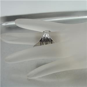 Hadar Designers Sterling Silver Rustic Ring size 7.5, 8 Handmade Wide Art () y