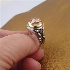 Hadar Designers 9k Yellow Gold 925 Silver Champagne Zircon Ring 8,9,10 Handmade