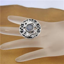 Load image into Gallery viewer, Hadar Designer Sterling Silver Labradorite 7.5, 8, 9, Ring Handmade Filigri(As)y